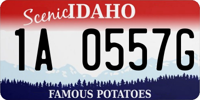 ID license plate 1A0557G