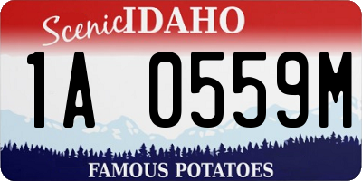 ID license plate 1A0559M