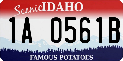 ID license plate 1A0561B