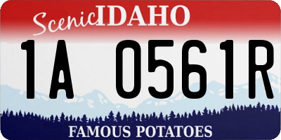ID license plate 1A0561R