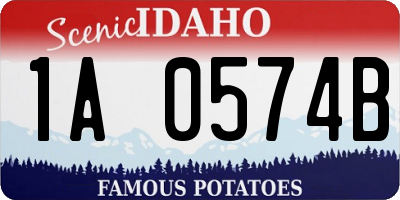 ID license plate 1A0574B