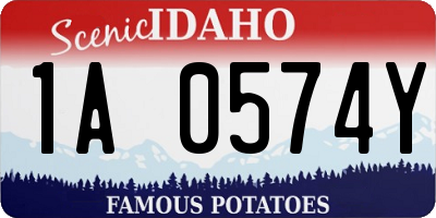 ID license plate 1A0574Y