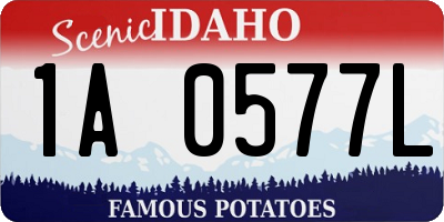 ID license plate 1A0577L