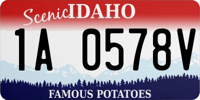 ID license plate 1A0578V