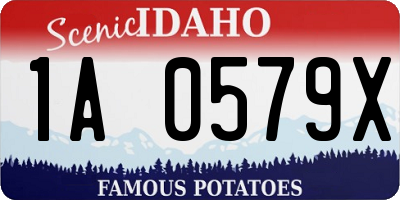 ID license plate 1A0579X