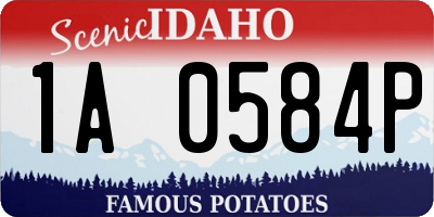 ID license plate 1A0584P