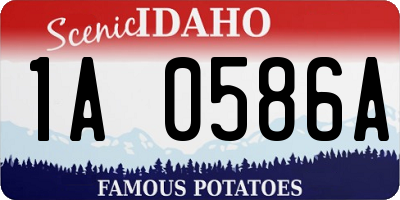 ID license plate 1A0586A