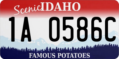 ID license plate 1A0586C