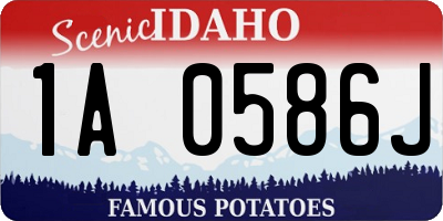 ID license plate 1A0586J