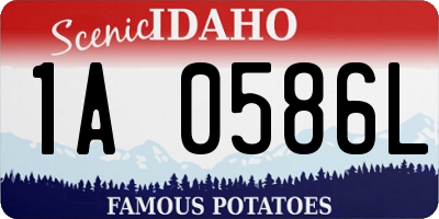 ID license plate 1A0586L