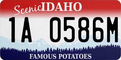 ID license plate 1A0586M
