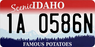 ID license plate 1A0586N