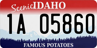 ID license plate 1A0586O