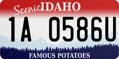 ID license plate 1A0586U