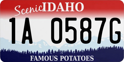 ID license plate 1A0587G