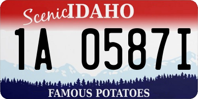 ID license plate 1A0587I