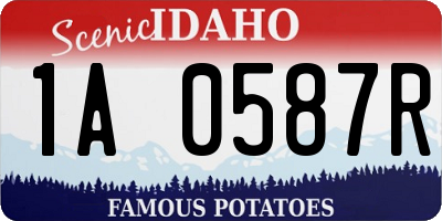 ID license plate 1A0587R