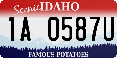 ID license plate 1A0587U