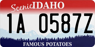 ID license plate 1A0587Z