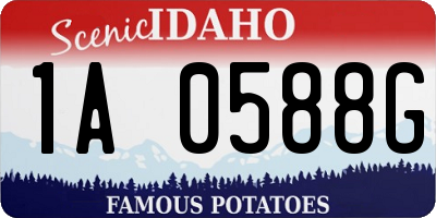 ID license plate 1A0588G