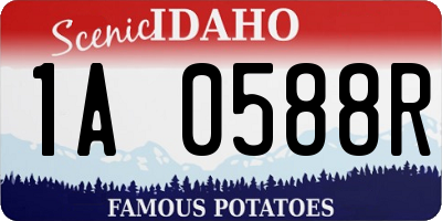 ID license plate 1A0588R