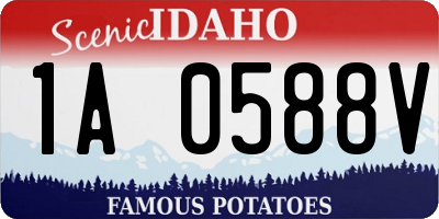 ID license plate 1A0588V