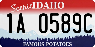 ID license plate 1A0589C