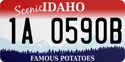 ID license plate 1A0590B