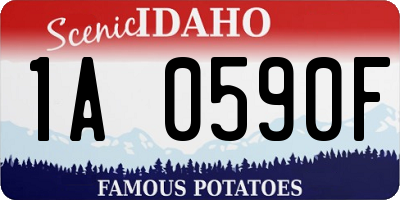 ID license plate 1A0590F