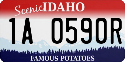 ID license plate 1A0590R