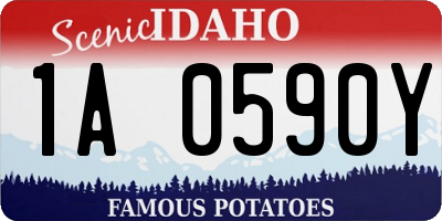 ID license plate 1A0590Y