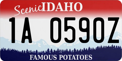 ID license plate 1A0590Z