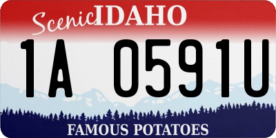 ID license plate 1A0591U
