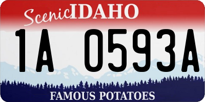 ID license plate 1A0593A
