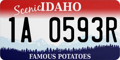 ID license plate 1A0593R