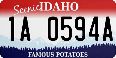 ID license plate 1A0594A