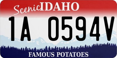ID license plate 1A0594V