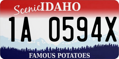 ID license plate 1A0594X
