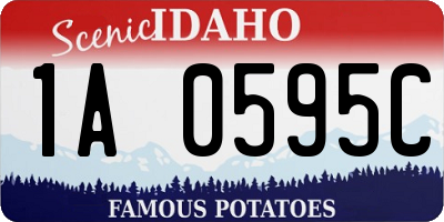 ID license plate 1A0595C