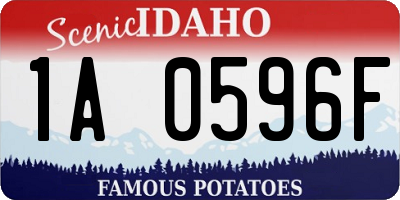 ID license plate 1A0596F