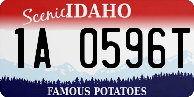 ID license plate 1A0596T