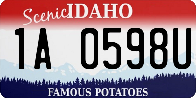 ID license plate 1A0598U