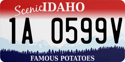 ID license plate 1A0599V