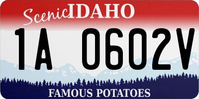 ID license plate 1A0602V
