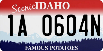 ID license plate 1A0604N