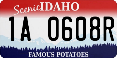 ID license plate 1A0608R