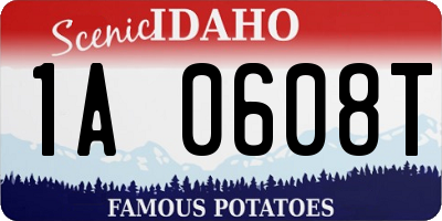 ID license plate 1A0608T