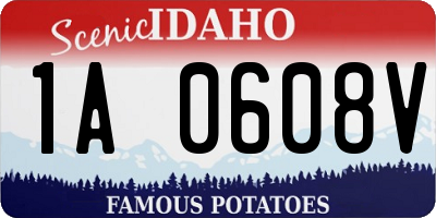 ID license plate 1A0608V