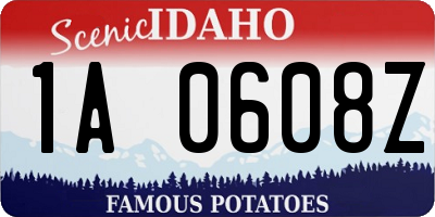 ID license plate 1A0608Z