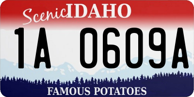 ID license plate 1A0609A